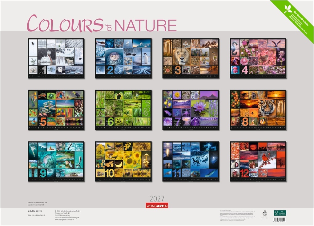 Weitere Ansicht: Colours of Nature Kalender 2027