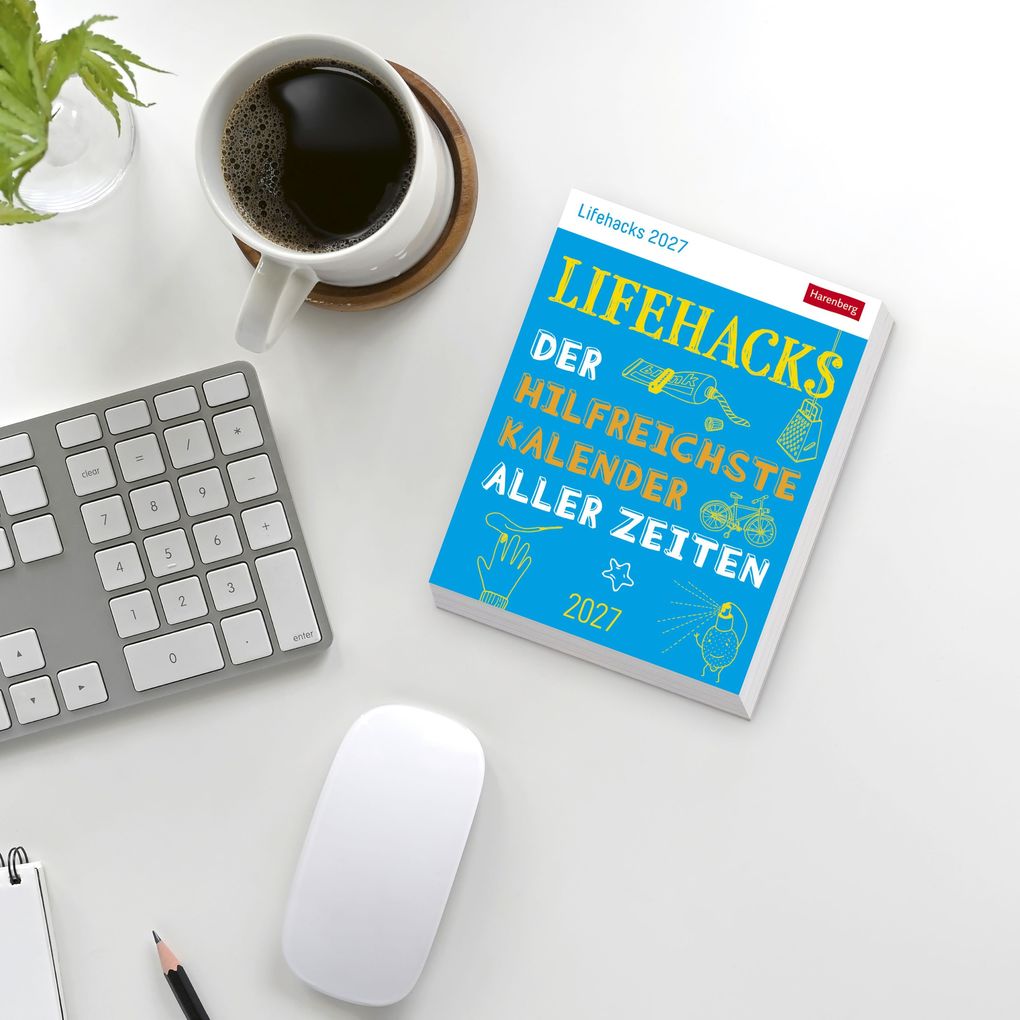Weitere Ansicht: Lifehacks Tagesabreißkalender 2027 - Der hilfreichste Kalender aller Zeiten | Ann Christin Artel