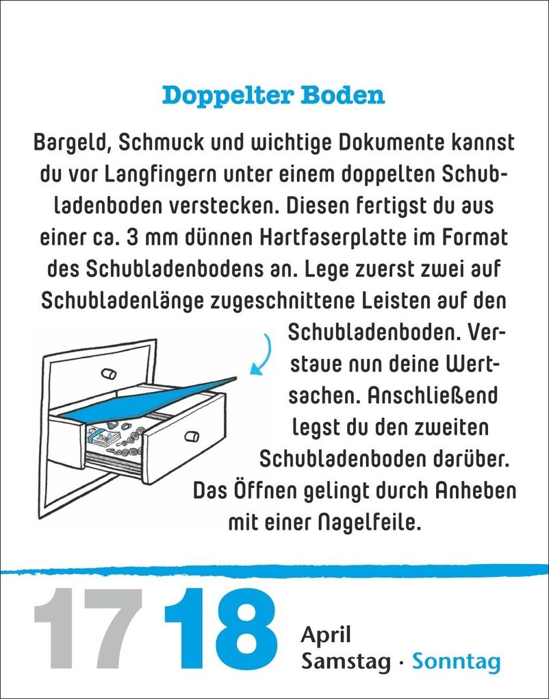Weitere Ansicht: Lifehacks Tagesabreißkalender 2027 - Der hilfreichste Kalender aller Zeiten | Ann Christin Artel
