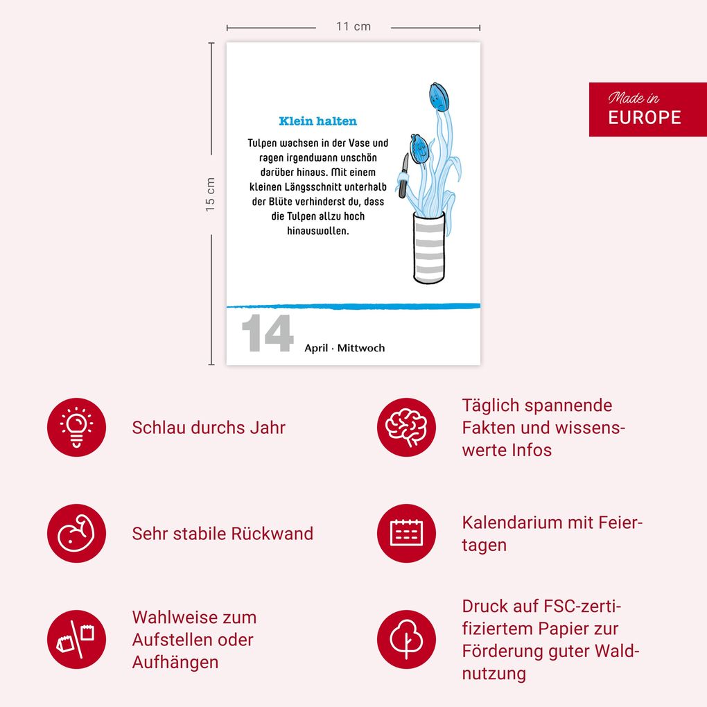 Weitere Ansicht: Lifehacks Tagesabreißkalender 2027 - Der hilfreichste Kalender aller Zeiten | Ann Christin Artel