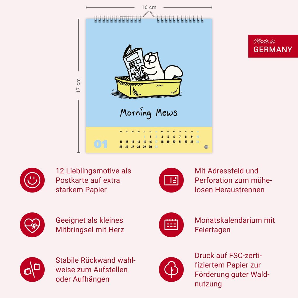 Weitere Ansicht: Simons Katze Postkartenkalender 2027 | Simon Tofield