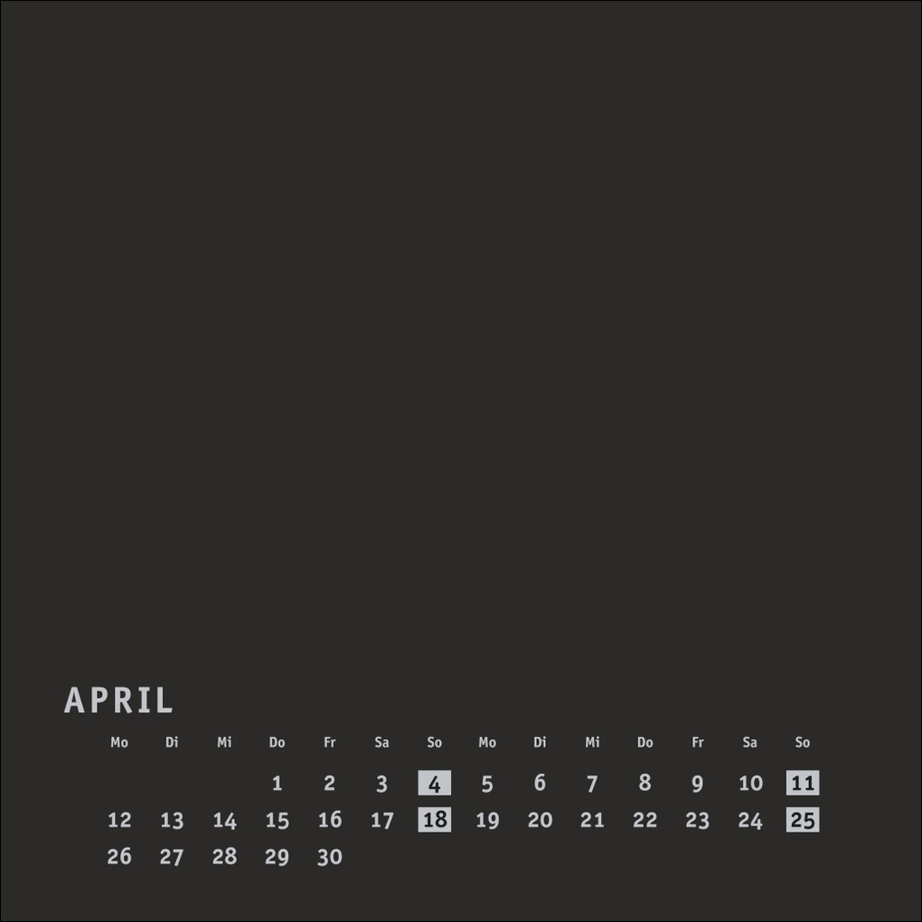 Weitere Ansicht: Premium-Bastelkalender schwarz klein 2027