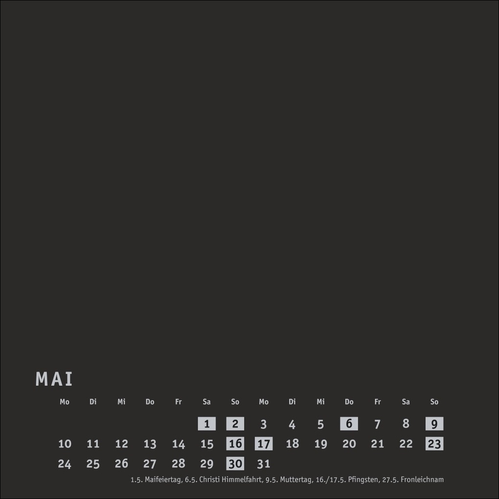 Weitere Ansicht: Premium-Bastelkalender schwarz klein 2027
