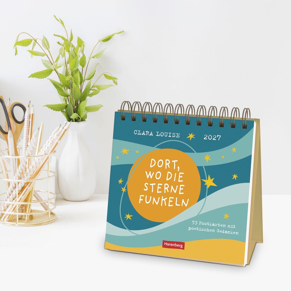 Weitere Ansicht: Clara Louise: Dort, wo die Sterne funkeln Premium-Postkartenkalender 2027 - 53 Postkarten mit poetischen Gedanken | Clara Louise