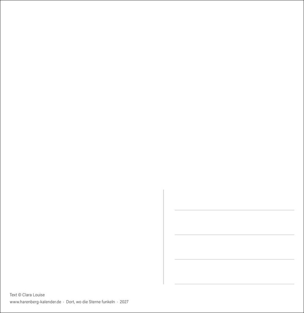 Weitere Ansicht: Clara Louise: Dort, wo die Sterne funkeln Premium-Postkartenkalender 2027 - 53 Postkarten mit poetischen Gedanken | Clara Louise