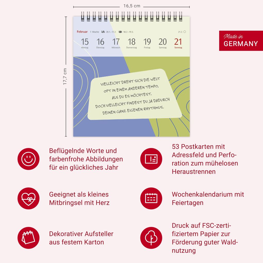 Weitere Ansicht: Clara Louise: Dort, wo die Sterne funkeln Premium-Postkartenkalender 2027 - 53 Postkarten mit poetischen Gedanken | Clara Louise
