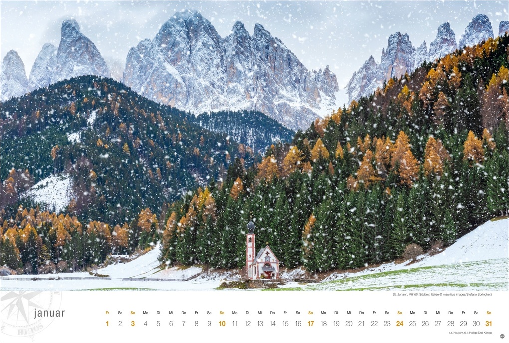 Weitere Ansicht: Südtirol Globetrotter Kalender 2027 - Von romantischen Tälern und schroffer Bergwelt