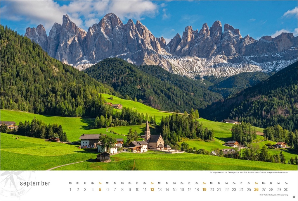Weitere Ansicht: Südtirol Globetrotter Kalender 2027 - Von romantischen Tälern und schroffer Bergwelt