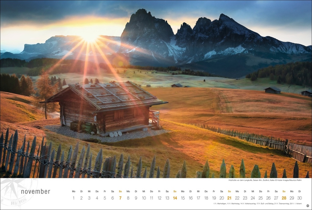 Weitere Ansicht: Südtirol Globetrotter Kalender 2027 - Von romantischen Tälern und schroffer Bergwelt