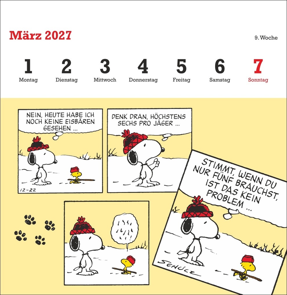 Weitere Ansicht: Peanuts Premium-Postkartenkalender 2027