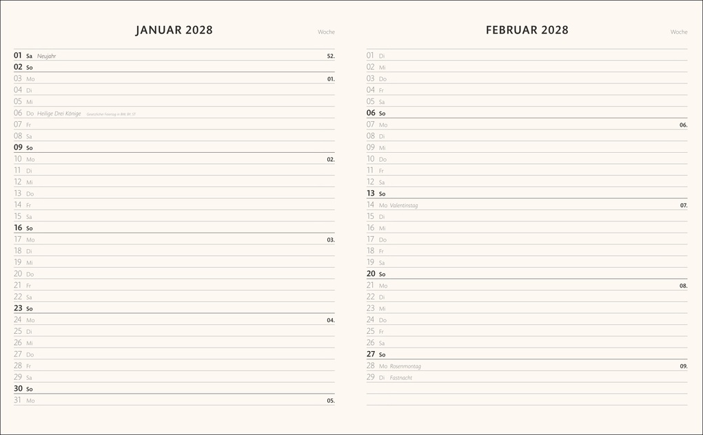 Weitere Ansicht: Kombitimer schwarz groß 2027