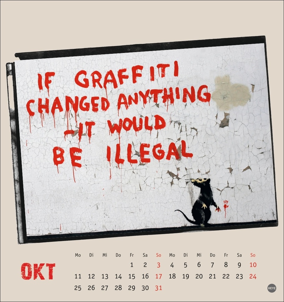 Weitere Ansicht: Banksy Postkartenkalender 2027