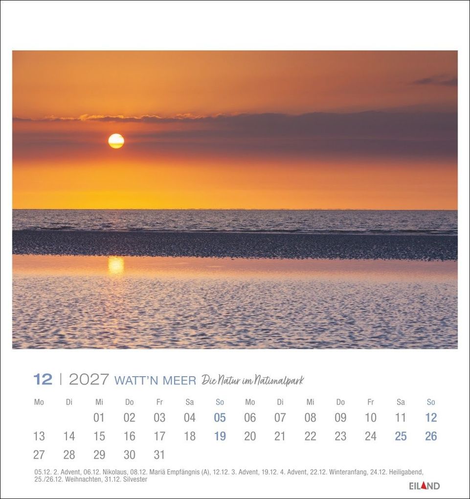 Weitere Ansicht: Watt'n Meer Postkartenkalender 2027 - Die Natur im Nationalpark