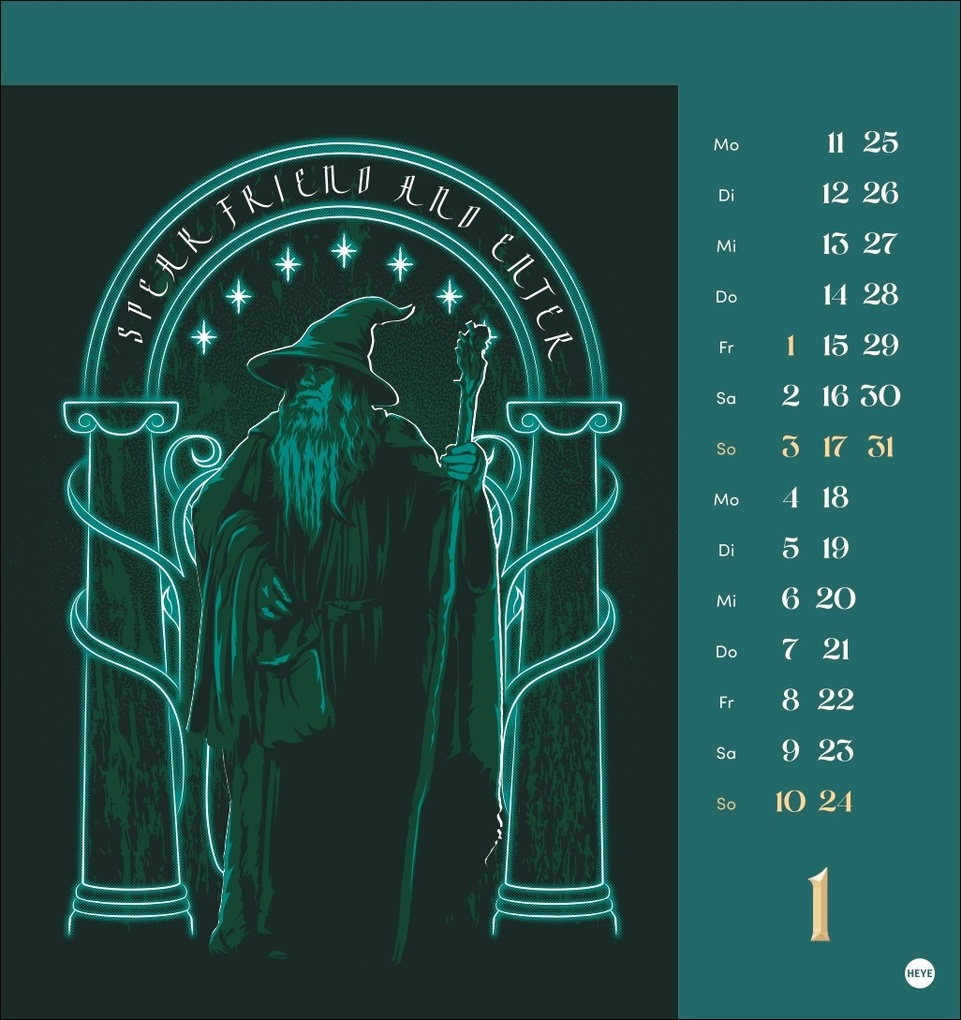 Weitere Ansicht: Herr der Ringe Postkartenkalender 2027