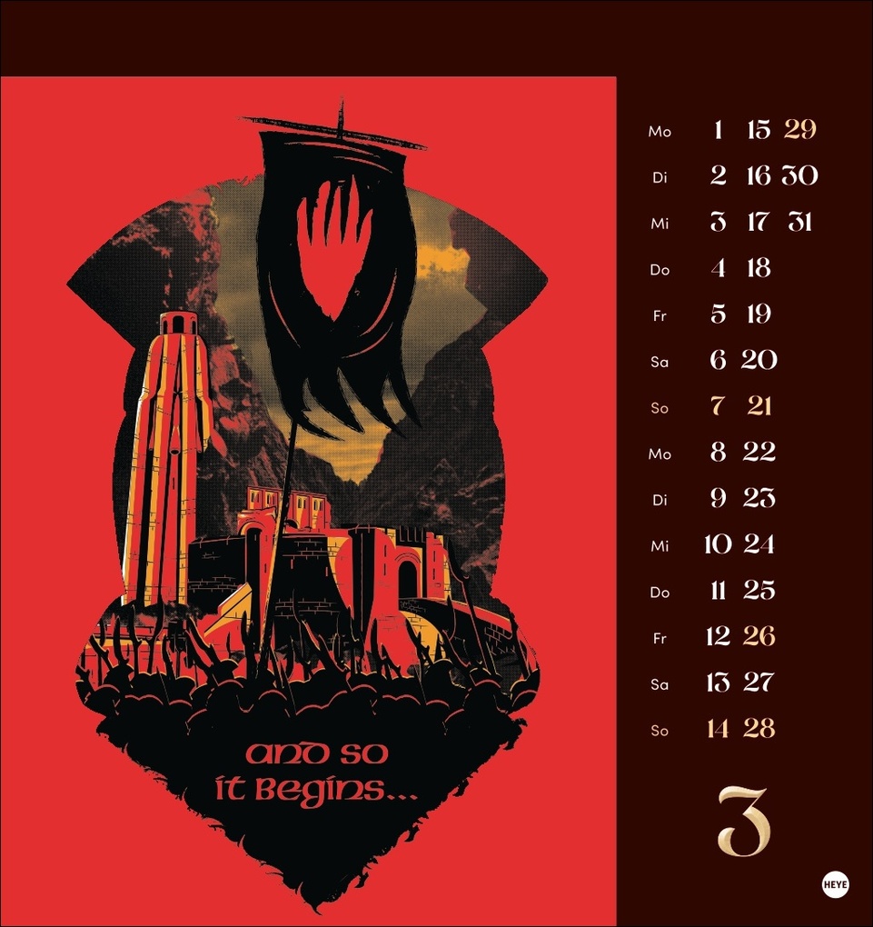 Weitere Ansicht: Herr der Ringe Postkartenkalender 2027