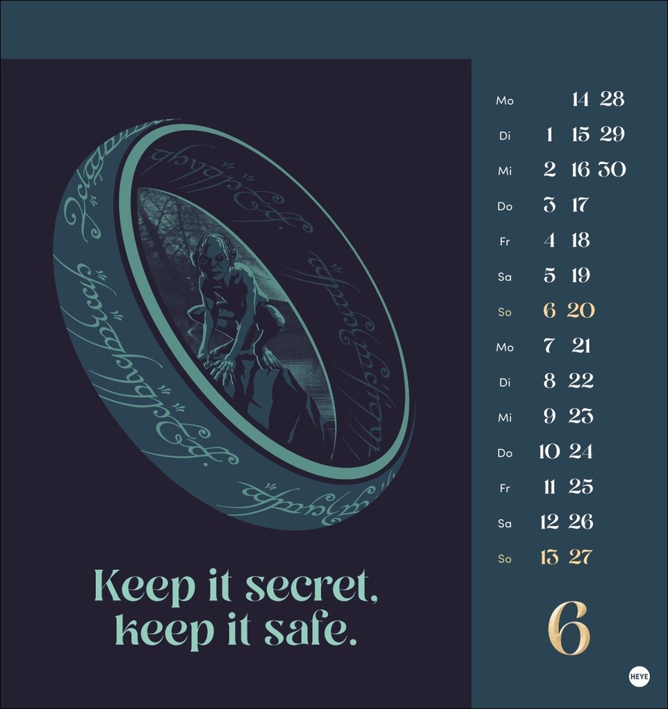 Weitere Ansicht: Herr der Ringe Postkartenkalender 2027