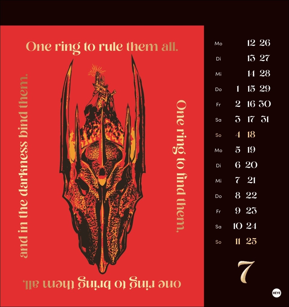 Weitere Ansicht: Herr der Ringe Postkartenkalender 2027