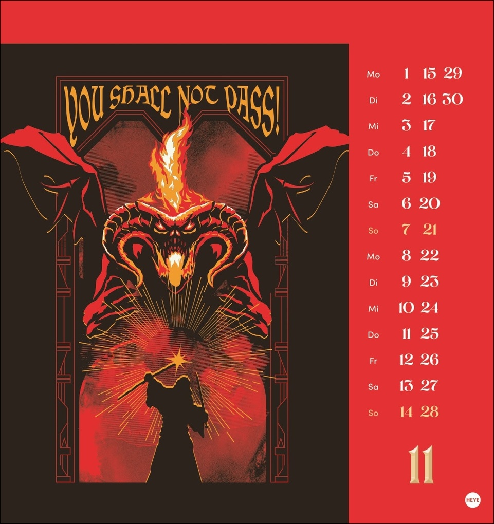 Weitere Ansicht: Herr der Ringe Postkartenkalender 2027