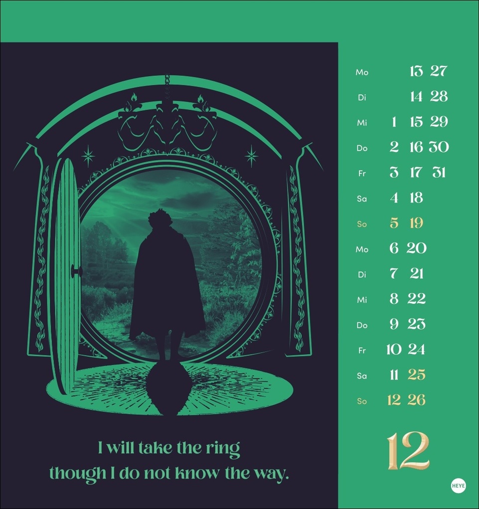 Weitere Ansicht: Herr der Ringe Postkartenkalender 2027