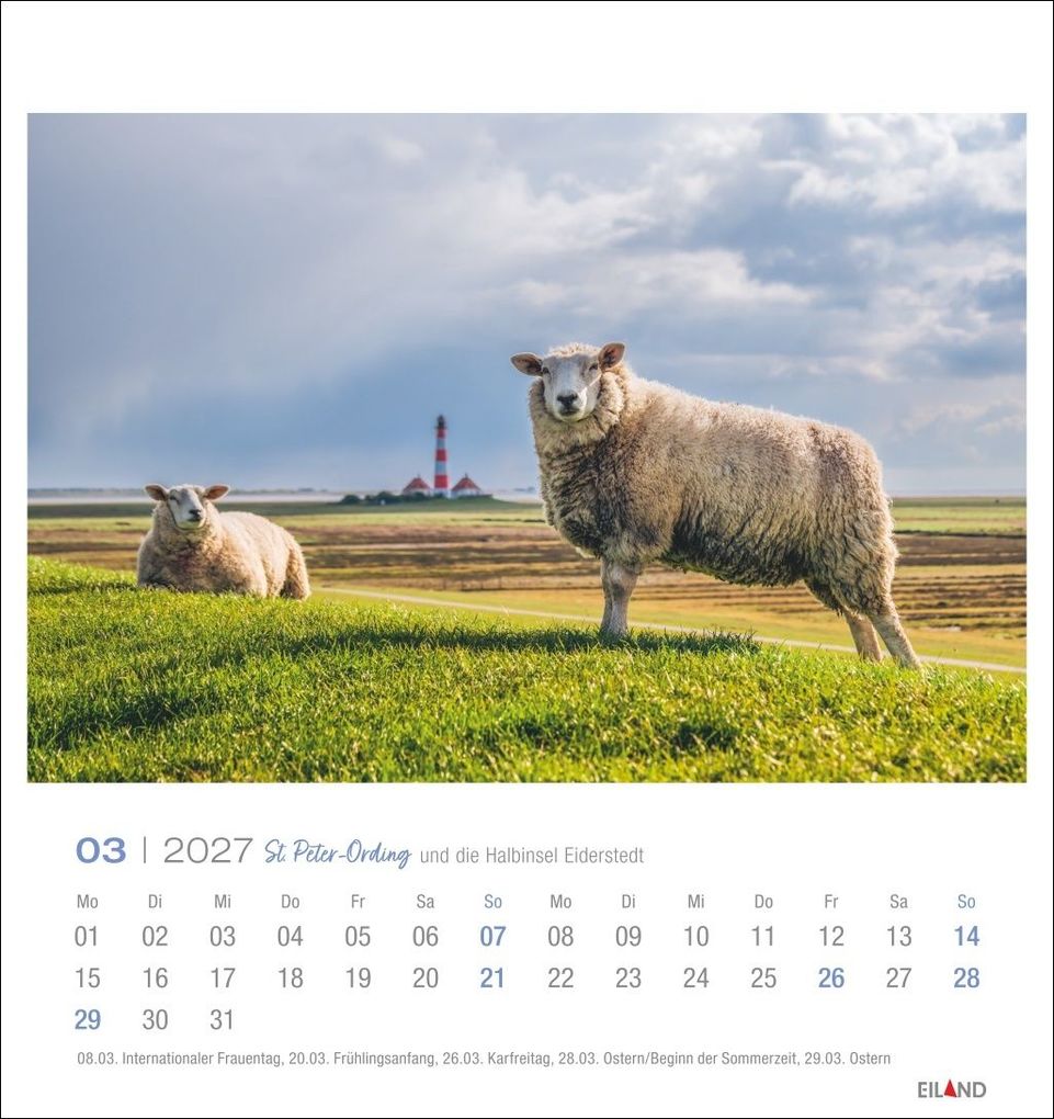Weitere Ansicht: St. Peter-Ording und die Halbinsel Eiderstedt Postkartenkalender 2027 - und die Halbinsel Eiderstedt