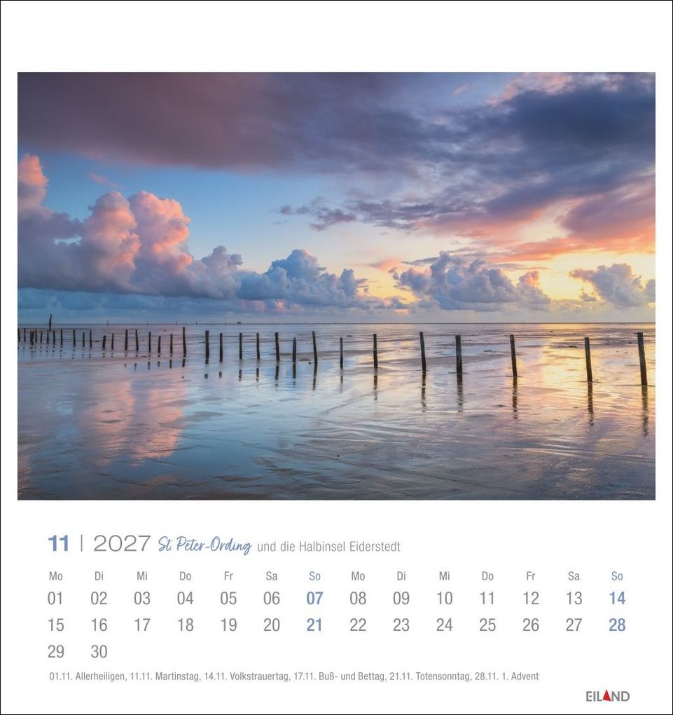 Weitere Ansicht: St. Peter-Ording und die Halbinsel Eiderstedt Postkartenkalender 2027 - und die Halbinsel Eiderstedt