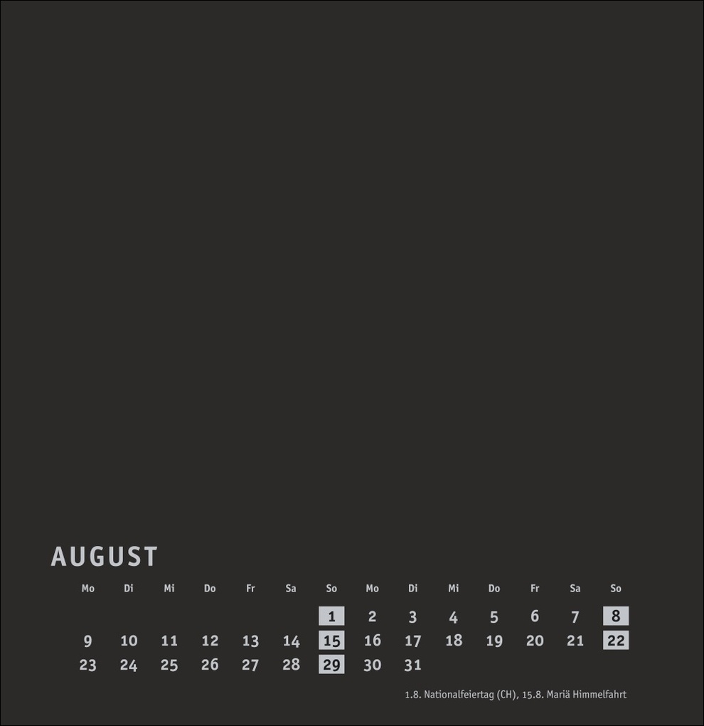Weitere Ansicht: Premium-Bastelkalender schwarz groß 2027