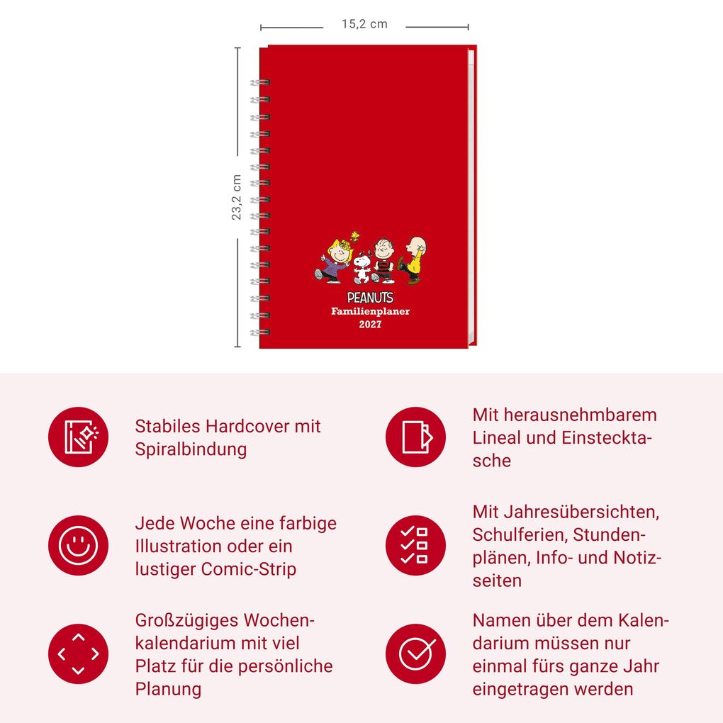 Weitere Ansicht: Peanuts Familienplaner-Buch A5 2027