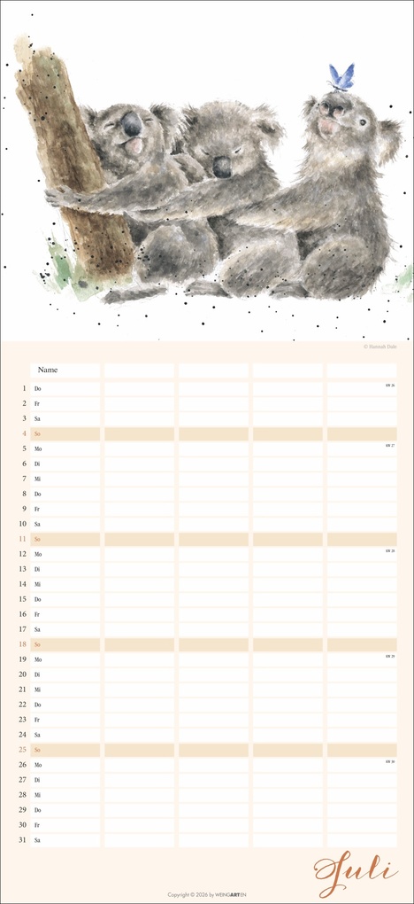 Weitere Ansicht: Happy Family Familienplaner 2027 | Hannah Dale