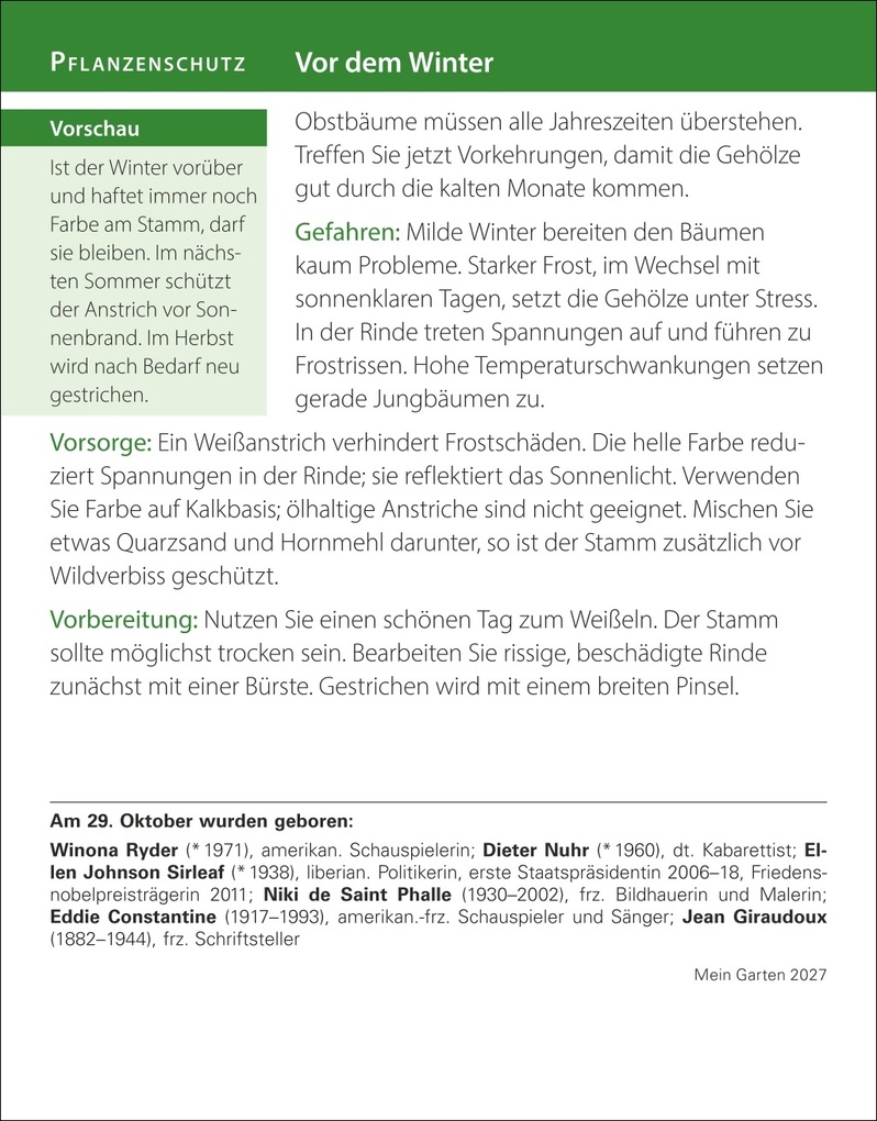 Weitere Ansicht: Mein Garten Tagesabreißkalender 2027 - Praktische Tipps für 2027 | Ulrich Thimm