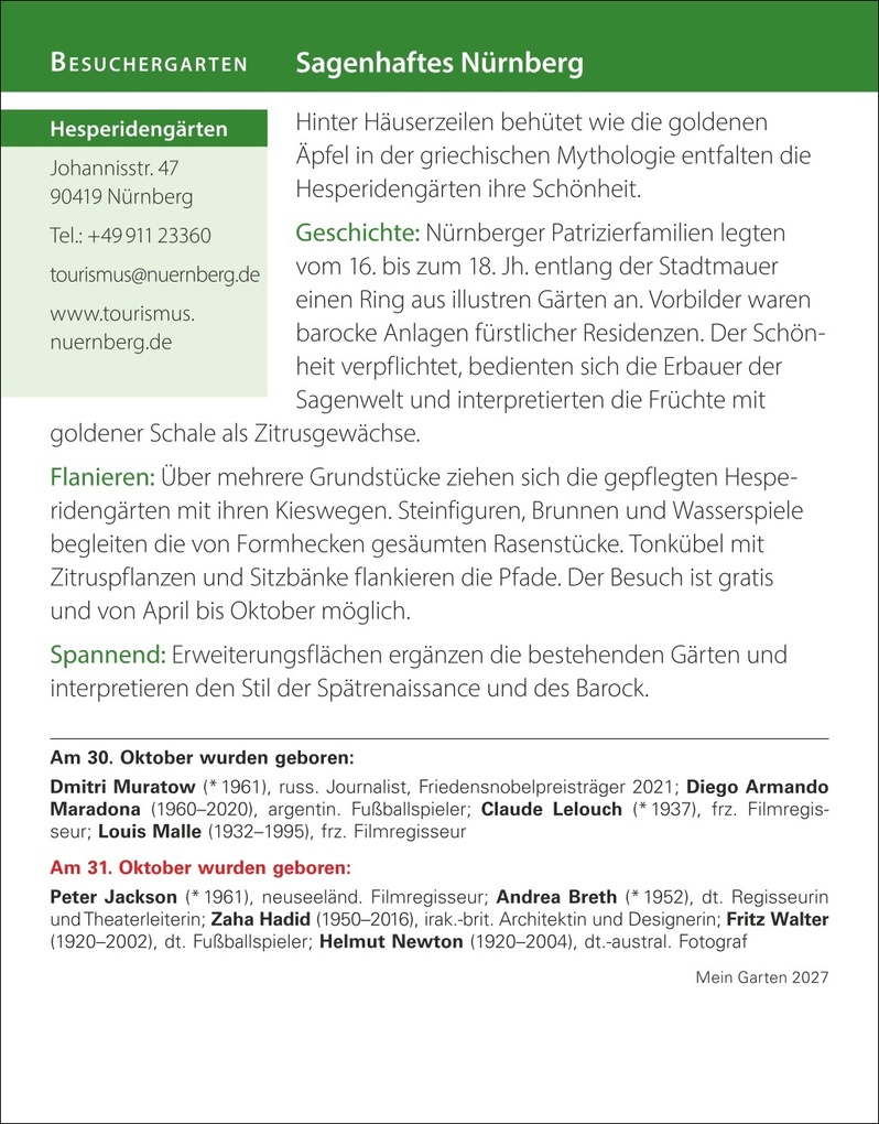 Weitere Ansicht: Mein Garten Tagesabreißkalender 2027 - Praktische Tipps für 2027 | Ulrich Thimm