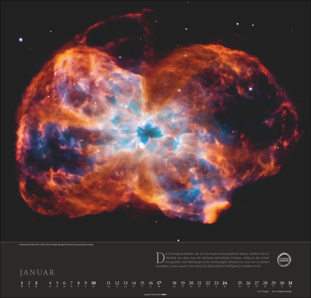 Weitere Ansicht: Stephen Hawking Kalender 2027 - Mein Universum