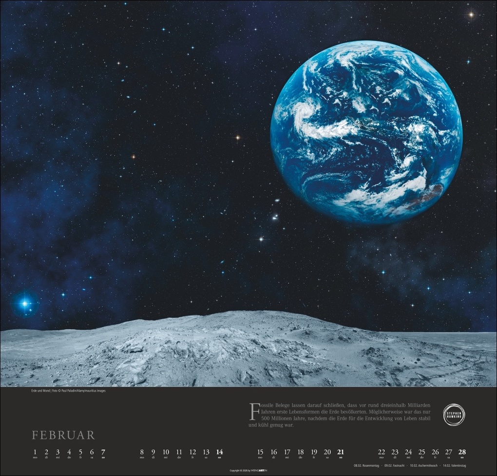 Weitere Ansicht: Stephen Hawking Kalender 2027 - Mein Universum