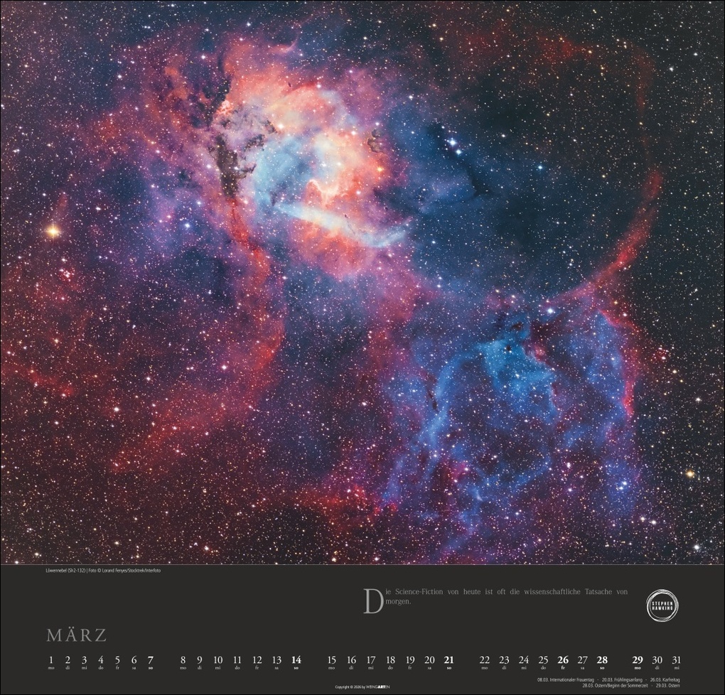Weitere Ansicht: Stephen Hawking Kalender 2027 - Mein Universum