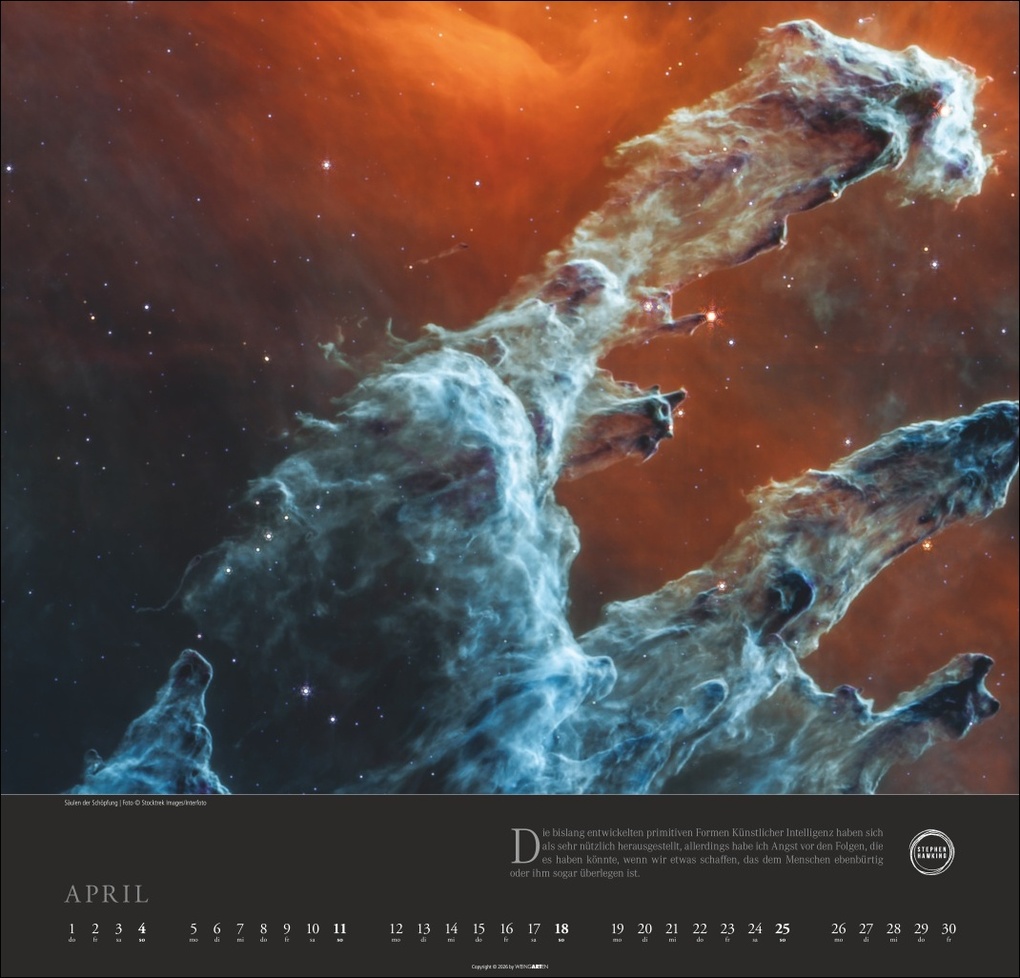 Weitere Ansicht: Stephen Hawking Kalender 2027 - Mein Universum