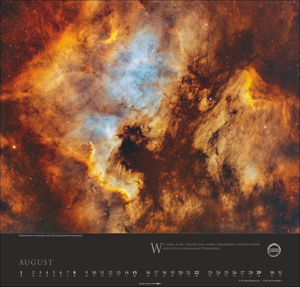 Weitere Ansicht: Stephen Hawking Kalender 2027 - Mein Universum