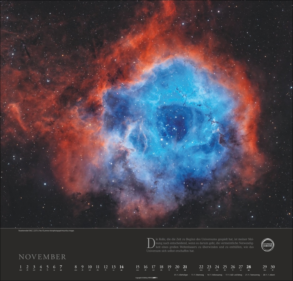 Weitere Ansicht: Stephen Hawking Kalender 2027 - Mein Universum