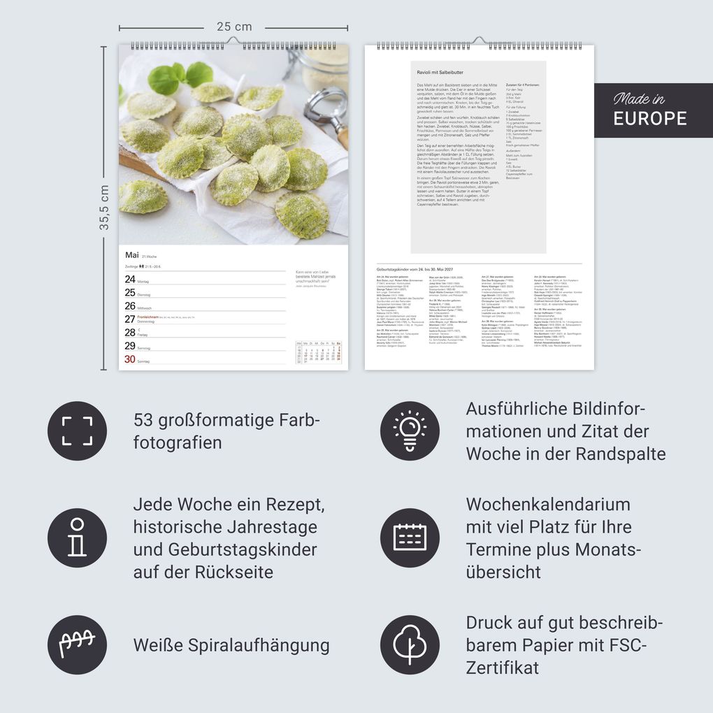 Weitere Ansicht: Küchenkalender Wochenplaner 2027 - 53 inspirierende Fotografien