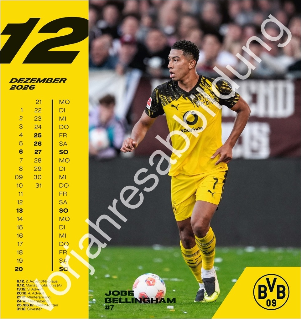Weitere Ansicht: BVB Postkartenkalender 2027
