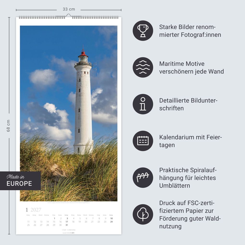 Weitere Ansicht: Leuchttürme Kalender 2027