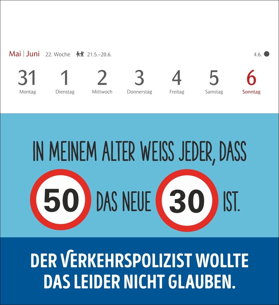 Weitere Ansicht: Der fette Vogel bricht den Ast Postkartenkalender 2027 - Wochenkalender - 53 Karten mit frechen Sprüchen