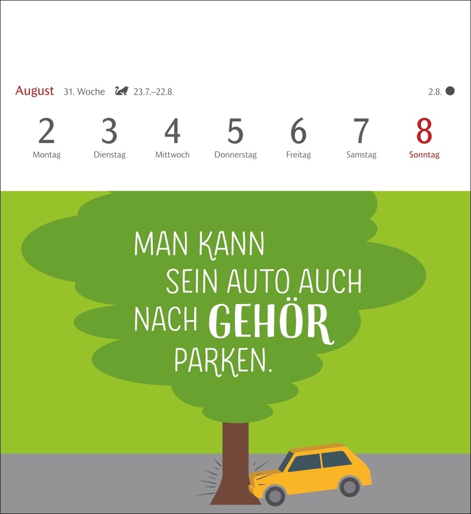 Weitere Ansicht: Der fette Vogel bricht den Ast Postkartenkalender 2027 - Wochenkalender - 53 Karten mit frechen Sprüchen