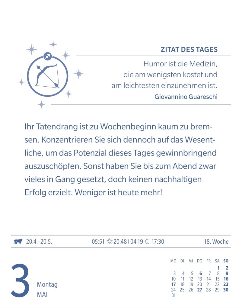 Weitere Ansicht: Schütze Sternzeichenkalender 2027 - Tagesabreißkalender - Ihr Horoskop für jeden Tag | Robert Satorius