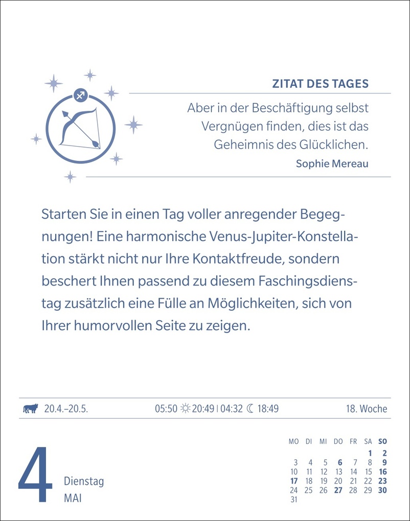 Weitere Ansicht: Schütze Sternzeichenkalender 2027 - Tagesabreißkalender - Ihr Horoskop für jeden Tag | Robert Satorius