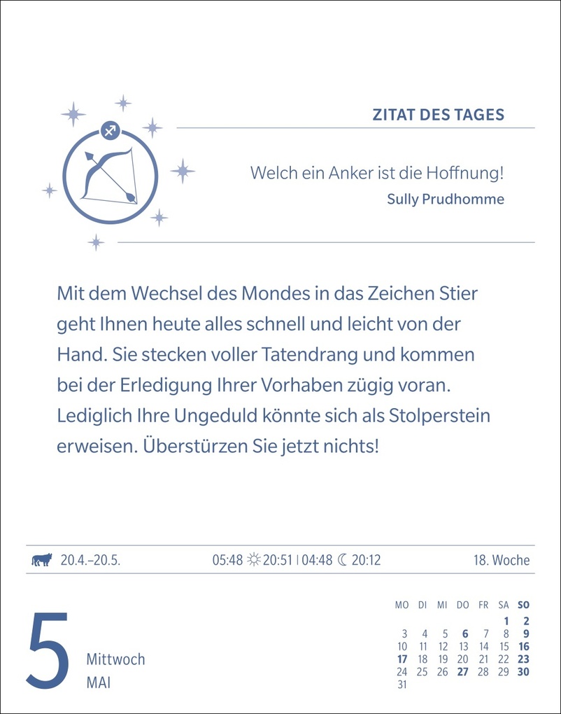 Weitere Ansicht: Schütze Sternzeichenkalender 2027 - Tagesabreißkalender - Ihr Horoskop für jeden Tag | Robert Satorius