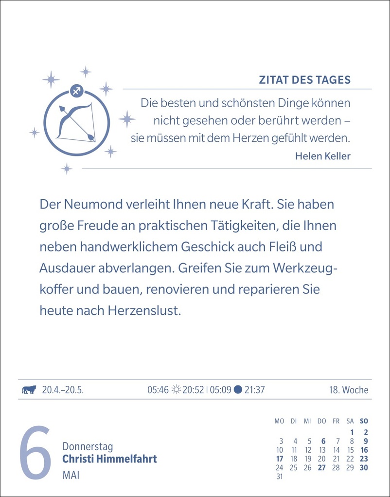 Weitere Ansicht: Schütze Sternzeichenkalender 2027 - Tagesabreißkalender - Ihr Horoskop für jeden Tag | Robert Satorius