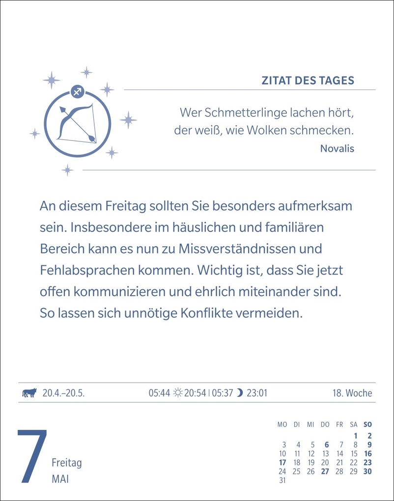 Weitere Ansicht: Schütze Sternzeichenkalender 2027 - Tagesabreißkalender - Ihr Horoskop für jeden Tag | Robert Satorius
