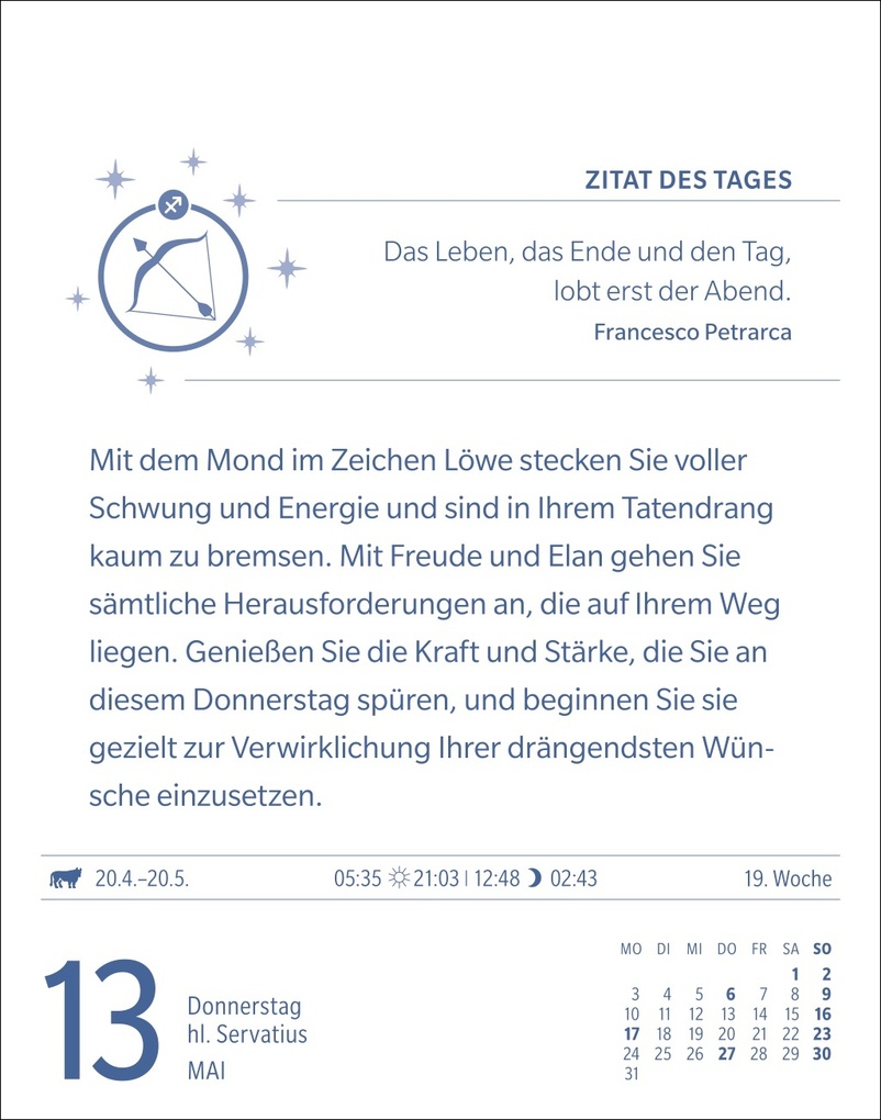 Weitere Ansicht: Schütze Sternzeichenkalender 2027 - Tagesabreißkalender - Ihr Horoskop für jeden Tag | Robert Satorius