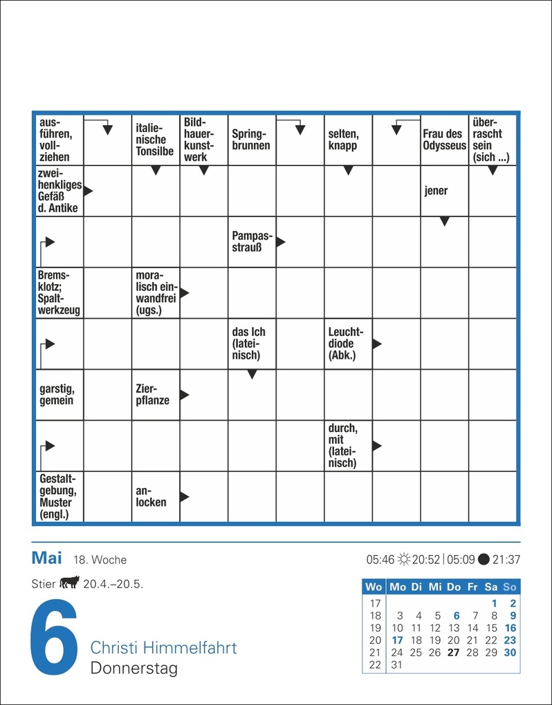 Weitere Ansicht: Kreuzworträtsel Tagesabreißkalender 2027 | Stefan Krüger