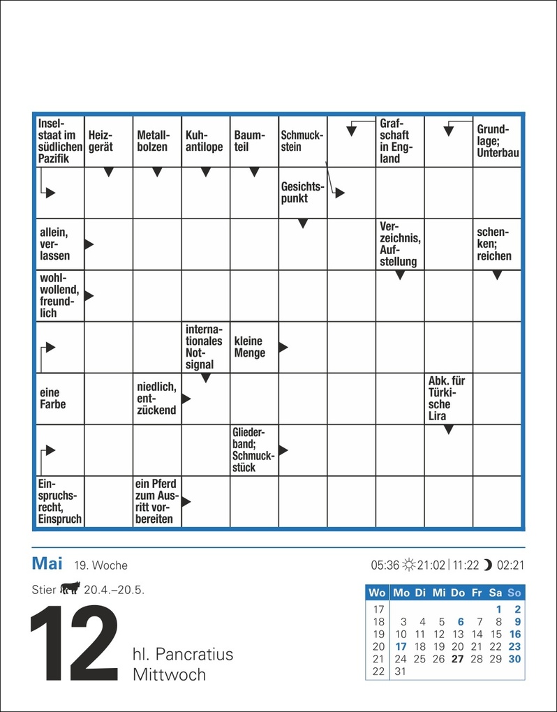 Weitere Ansicht: Kreuzworträtsel Tagesabreißkalender 2027 | Stefan Krüger