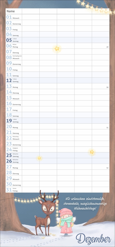 Weitere Ansicht: times&more Zauberwesen Familienplaner 2027